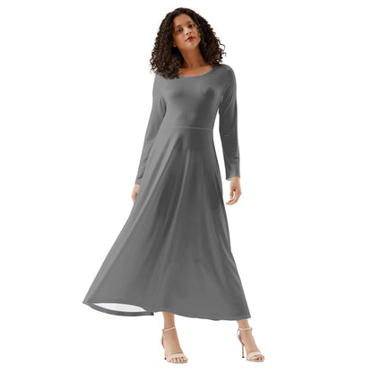 Grey Long Sleeve Dress -- Grey Long Sleeve Dress - undefined Long Sleeve Dress | JLR Design