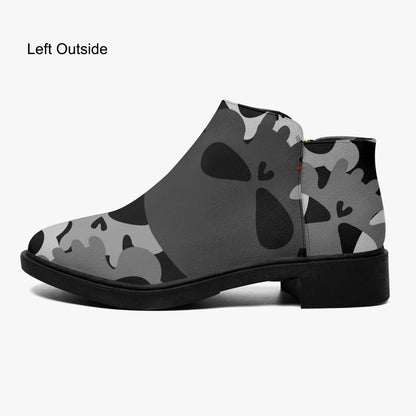 Grey Skull elegante Reißverschluss-Stiefeletten Stiefeletten JLR Design