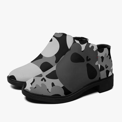 Grey Skull elegante Reißverschluss-Stiefeletten Stiefeletten JLR Design