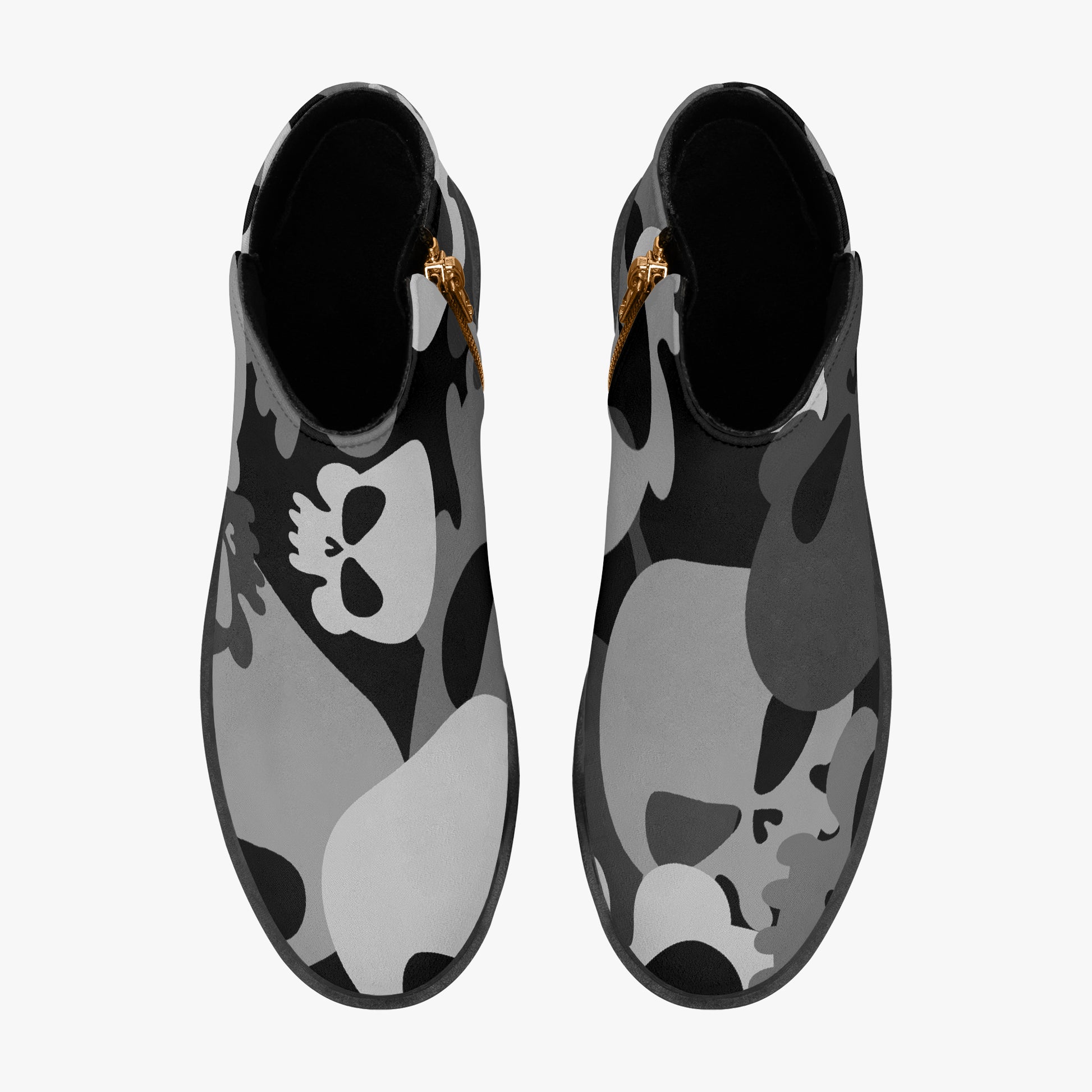 Grey Skull elegante Reißverschluss-Stiefeletten Stiefeletten JLR Design