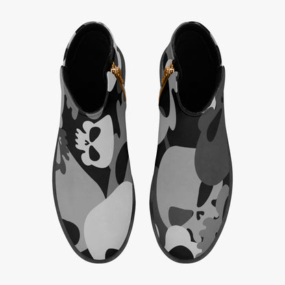 Grey Skull elegante Reißverschluss-Stiefeletten Stiefeletten JLR Design