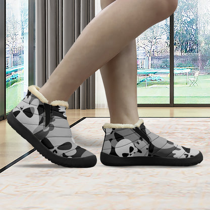 Grey Skull Faux Fur Slipper Slipper JLR Design