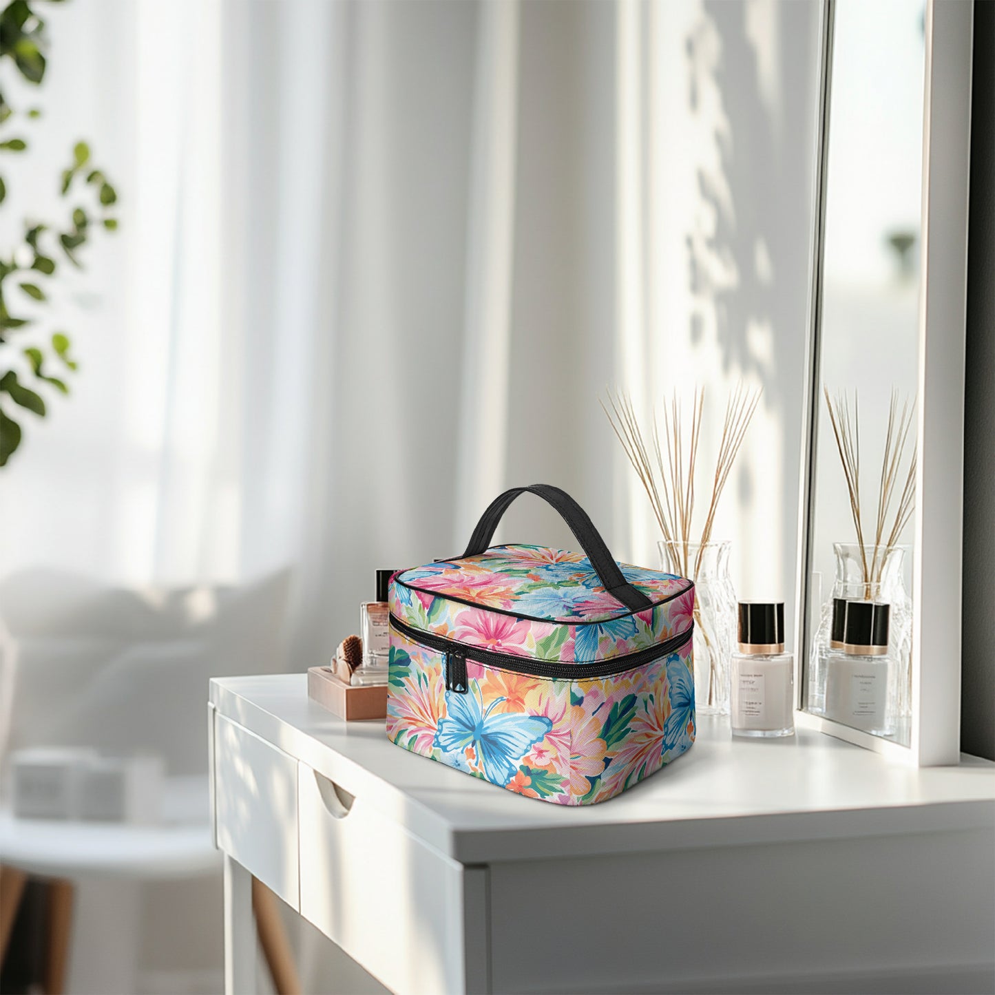 Große Kosmetiktasche - Blue Butterfly Kosmetiktasche JLR Design