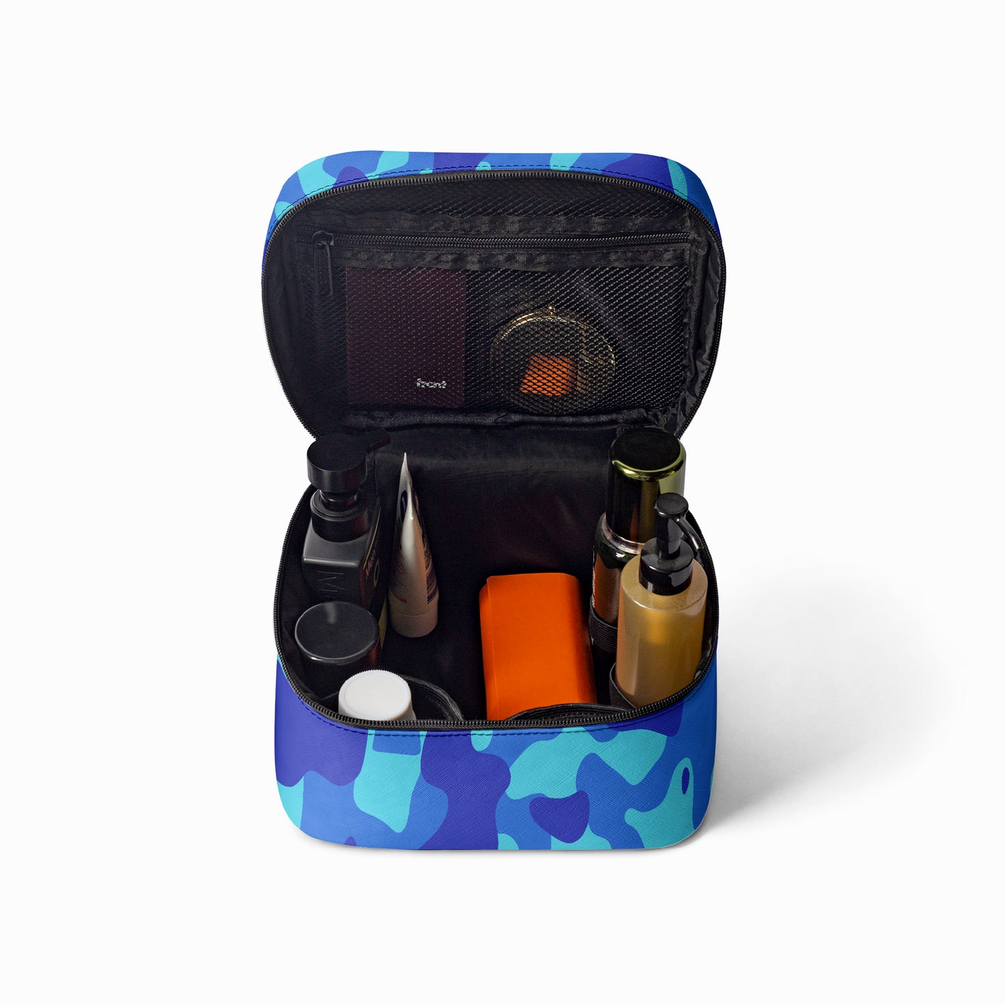 Große Kosmetiktasche - Blue Camouflage Kosmetiktasche JLR Design