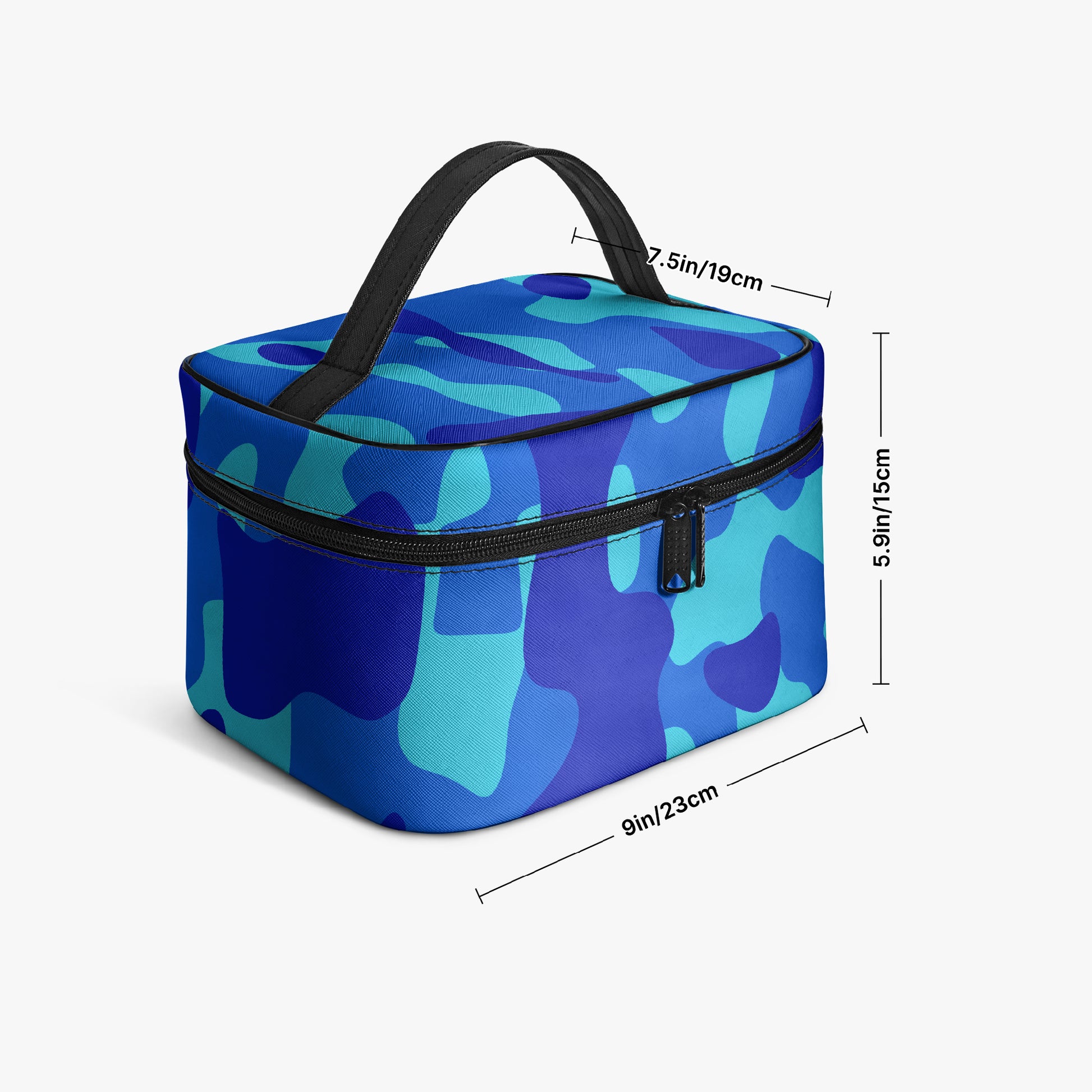 Große Kosmetiktasche - Blue Camouflage Kosmetiktasche JLR Design