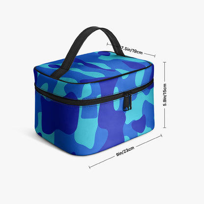 Große Kosmetiktasche - Blue Camouflage Kosmetiktasche JLR Design