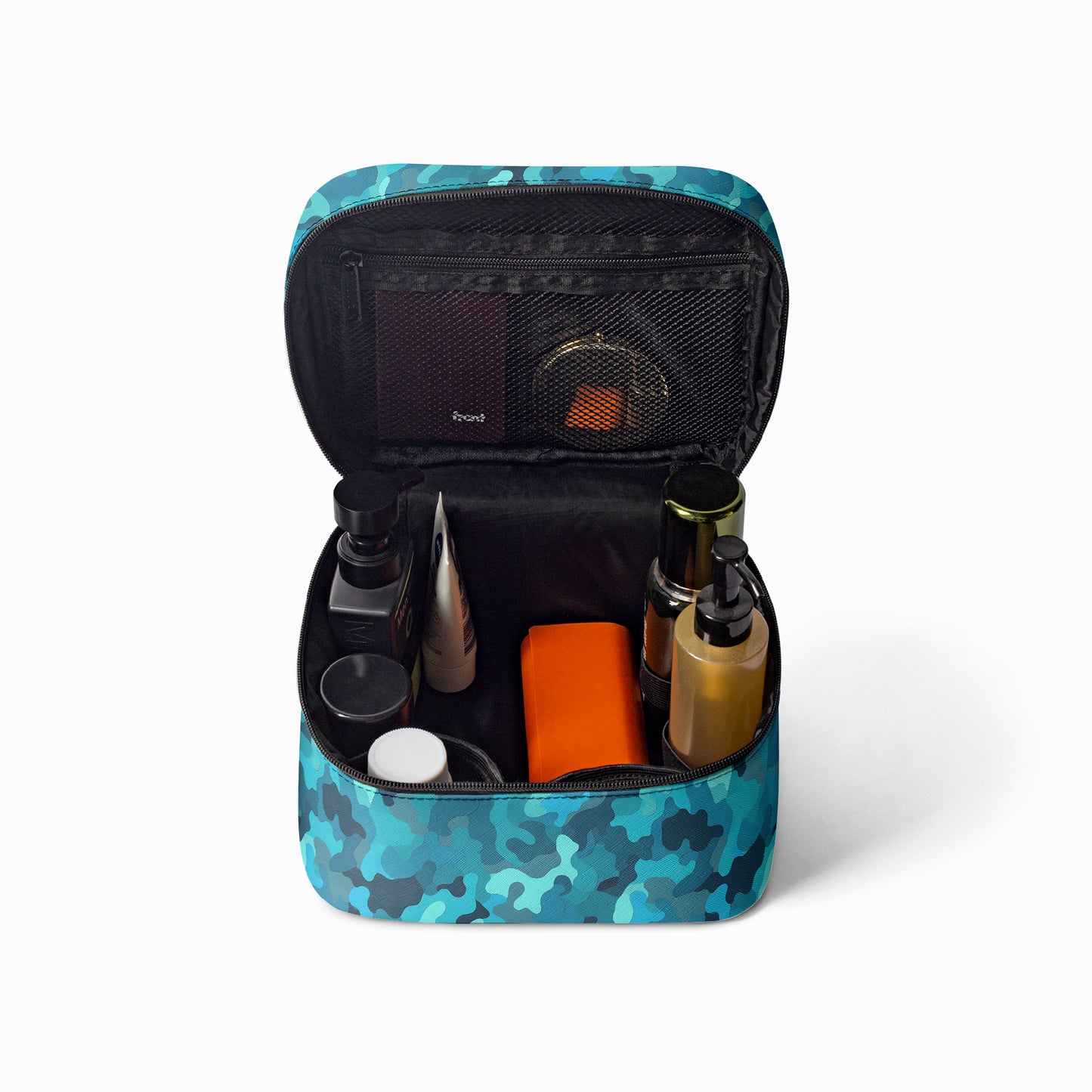 Große Kosmetiktasche - Blue Camouflage v1 Handbags JLR Design