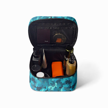 Große Kosmetiktasche - Blue Camouflage v1 Handbags JLR Design