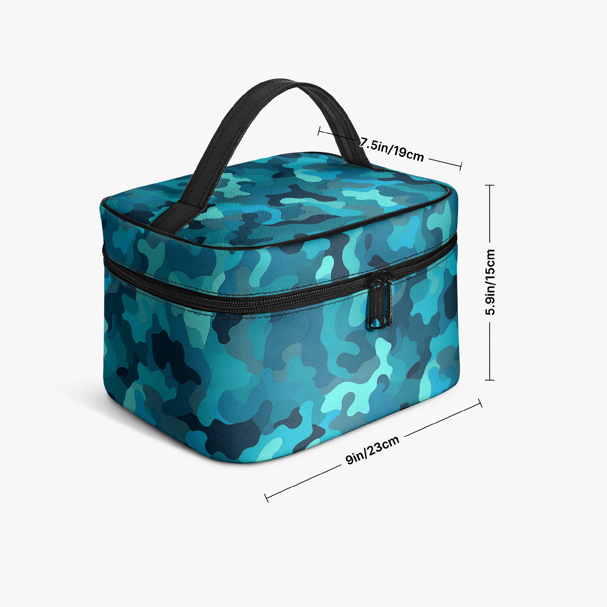 Große Kosmetiktasche - Blue Camouflage v1 Handbags JLR Design