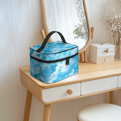 Große Kosmetiktasche - Blue Camouflage v3 Handbags JLR Design