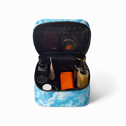 Große Kosmetiktasche - Blue Camouflage v3 Handbags JLR Design