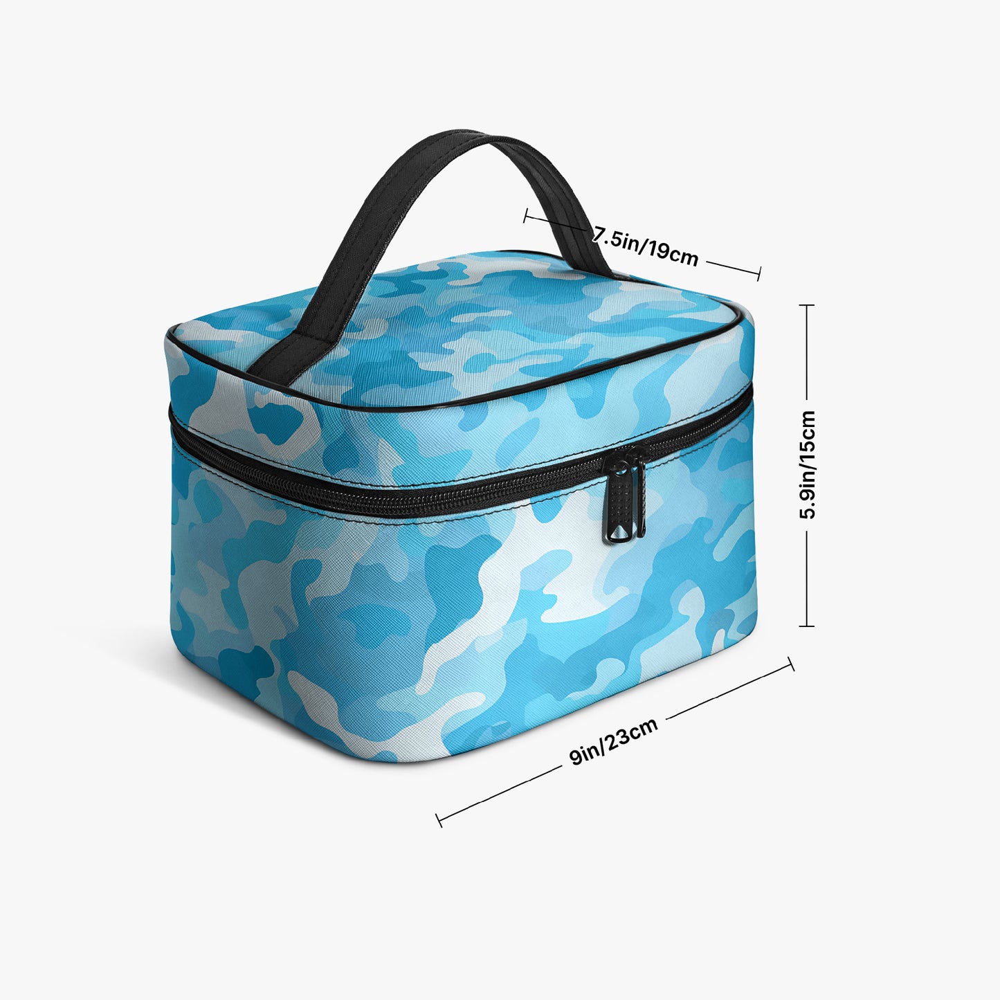 Große Kosmetiktasche - Blue Camouflage v3 Handbags JLR Design