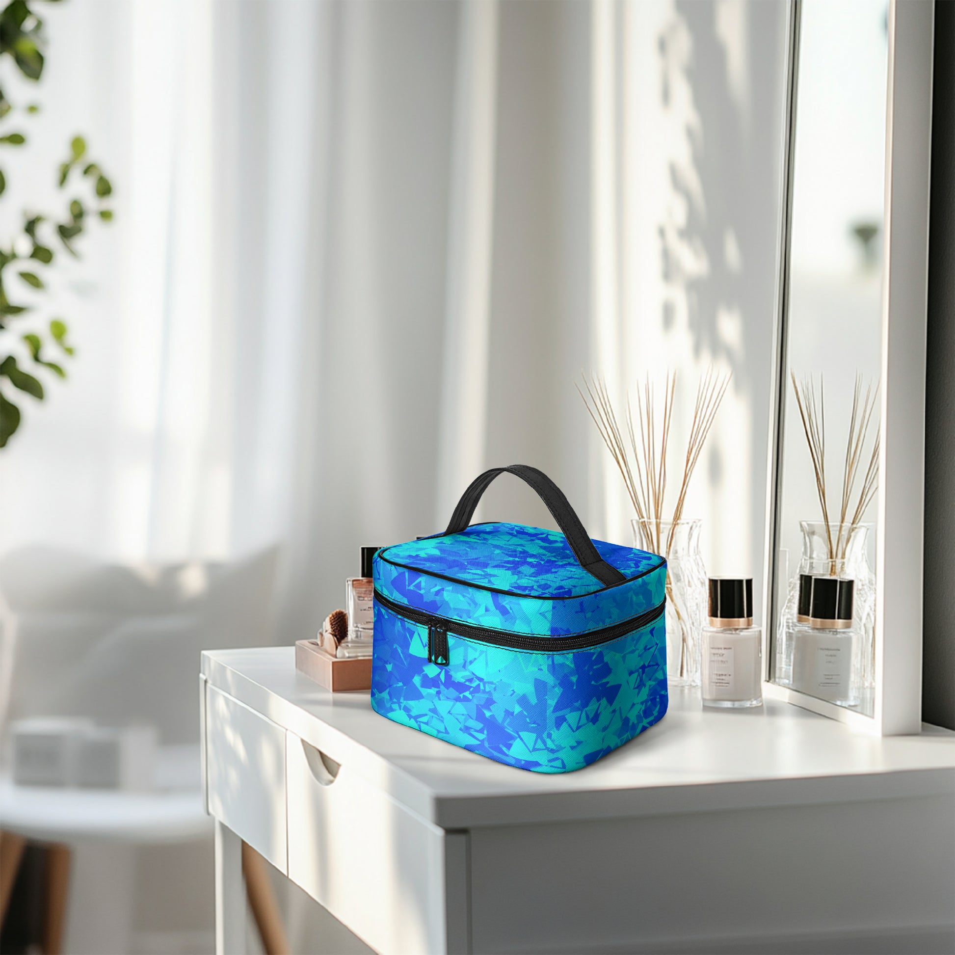 Große Kosmetiktasche - Blue Crystal Kosmetiktasche JLR Design