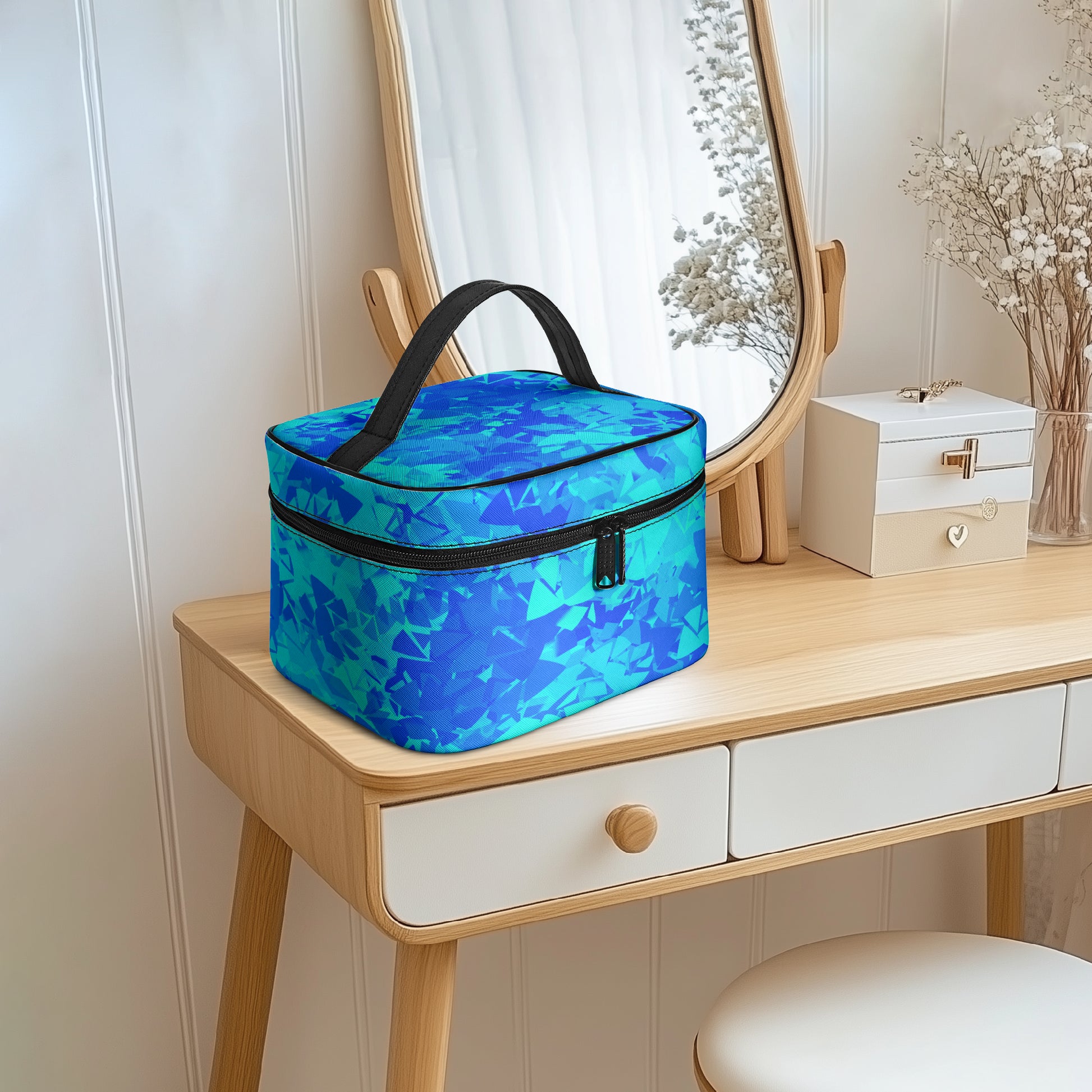 Große Kosmetiktasche - Blue Crystal Kosmetiktasche JLR Design