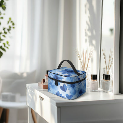 Große Kosmetiktasche - Blue Flower Kosmetiktasche JLR Design