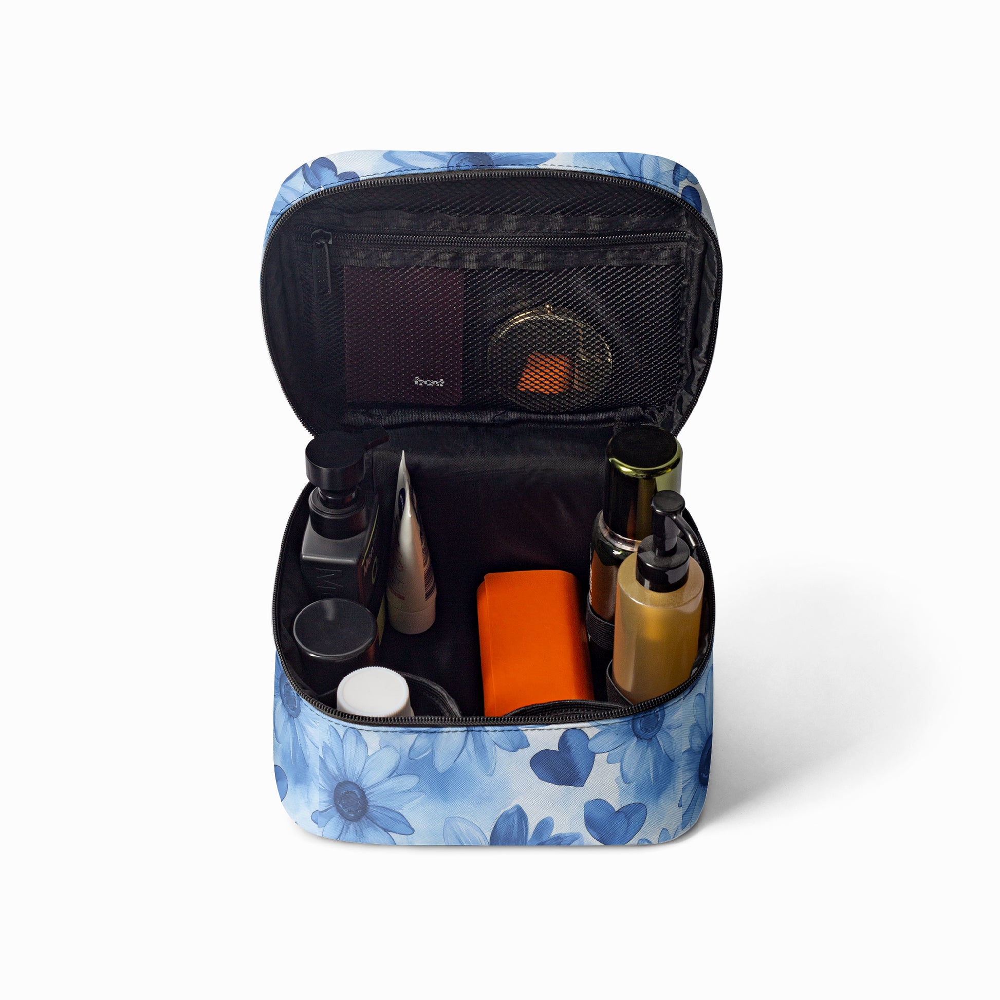 Große Kosmetiktasche - Blue Flower Kosmetiktasche JLR Design