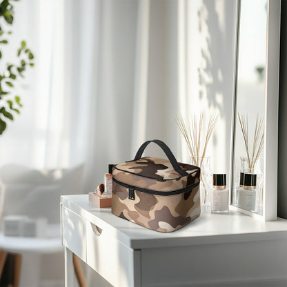 Große Kosmetiktasche - Brown Camouflage v1 Handbags JLR Design