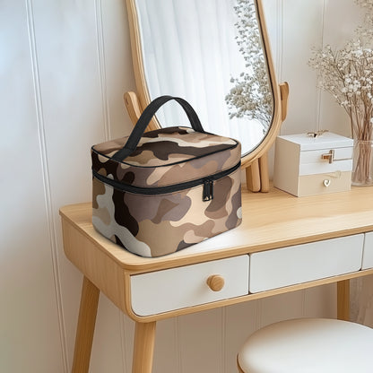 Große Kosmetiktasche - Brown Camouflage v1 Handbags JLR Design