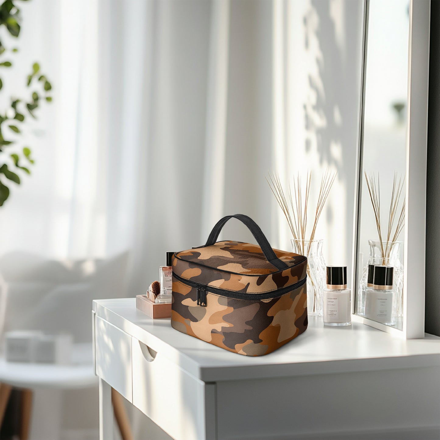 Große Kosmetiktasche - Brown Camouflage v2 Handbags JLR Design