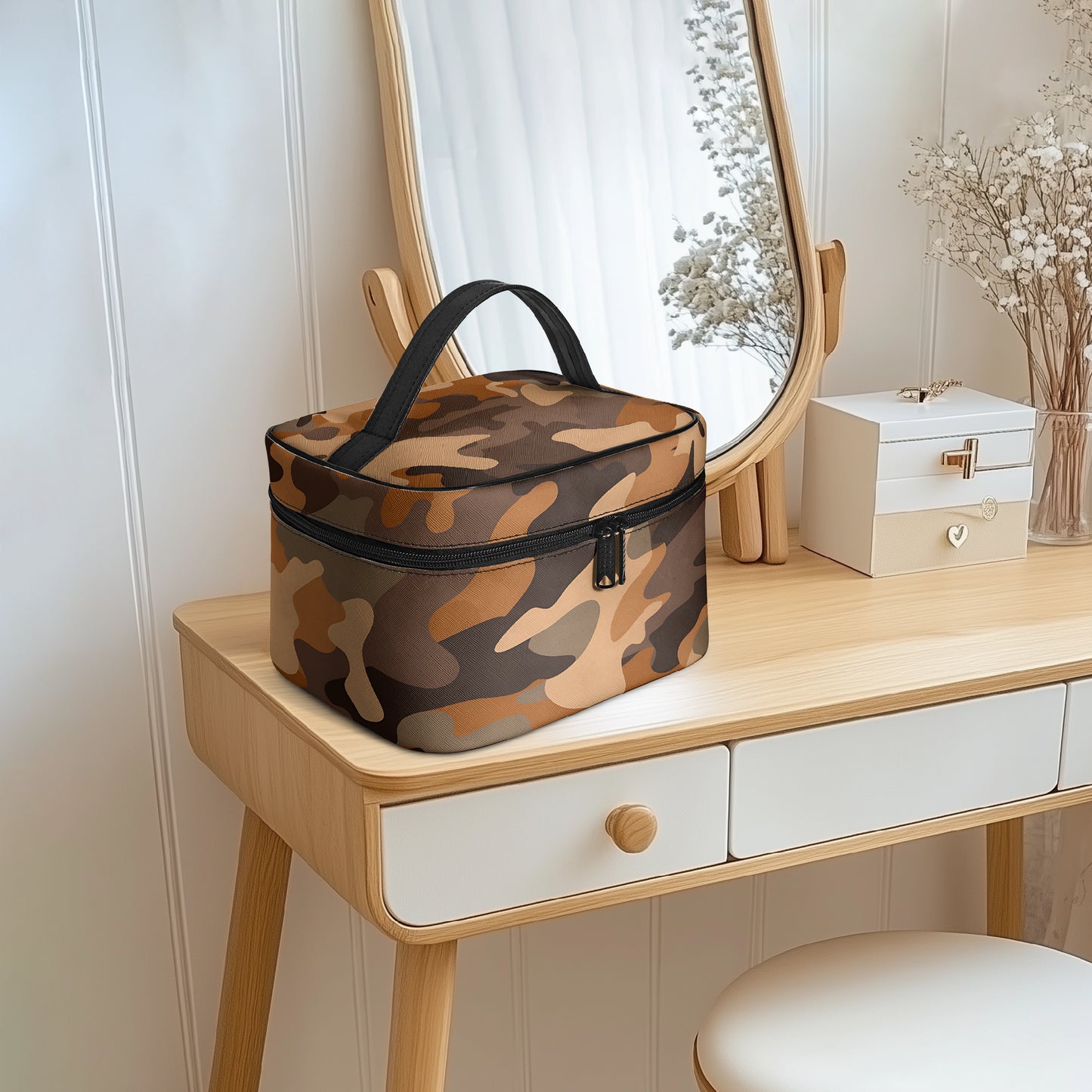 Große Kosmetiktasche - Brown Camouflage v2 Handbags JLR Design