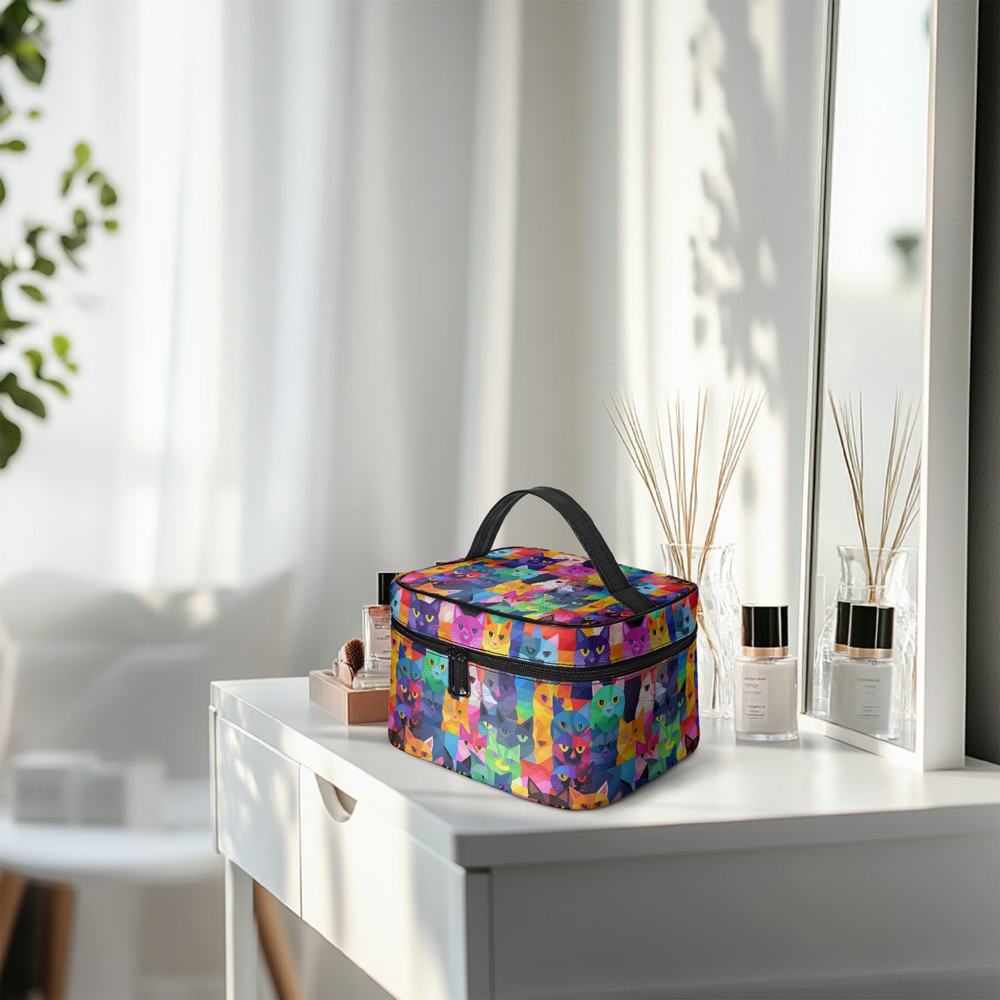 Große Kosmetiktasche - Colorful Cats Kosmetiktasche JLR Design