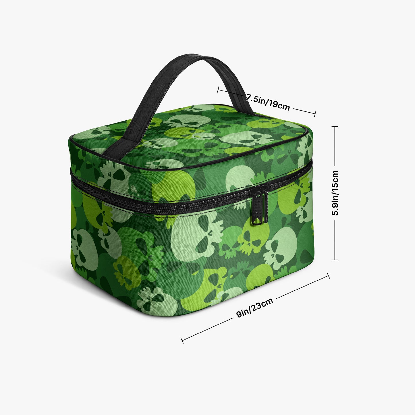 Große Kosmetiktasche - Green Skull Handbags JLR Design