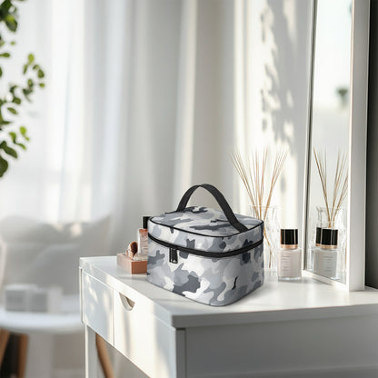 Große Kosmetiktasche - Grey Camouflage v1 Kosmetiktasche JLR Design