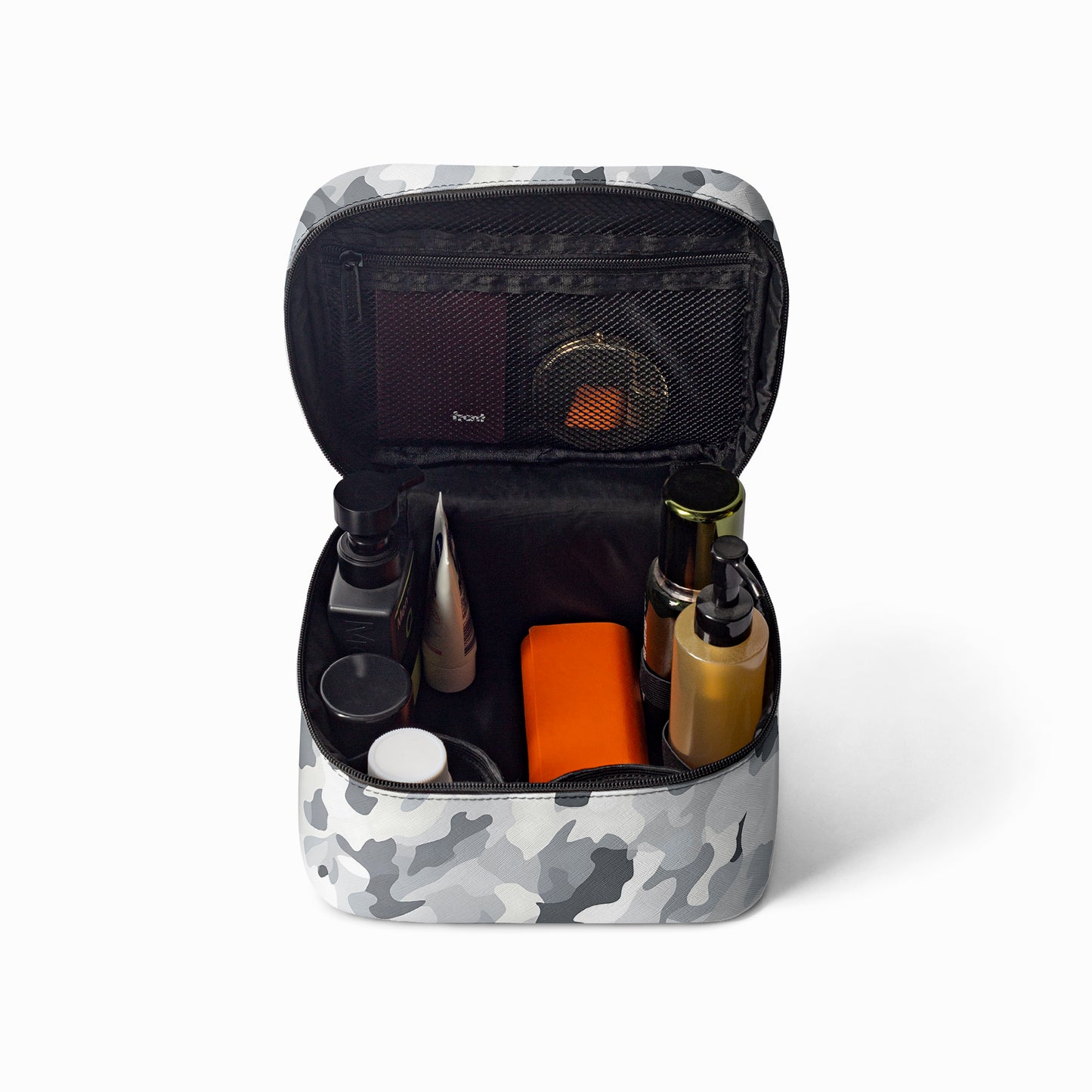 Große Kosmetiktasche - Grey Camouflage v1 Kosmetiktasche JLR Design