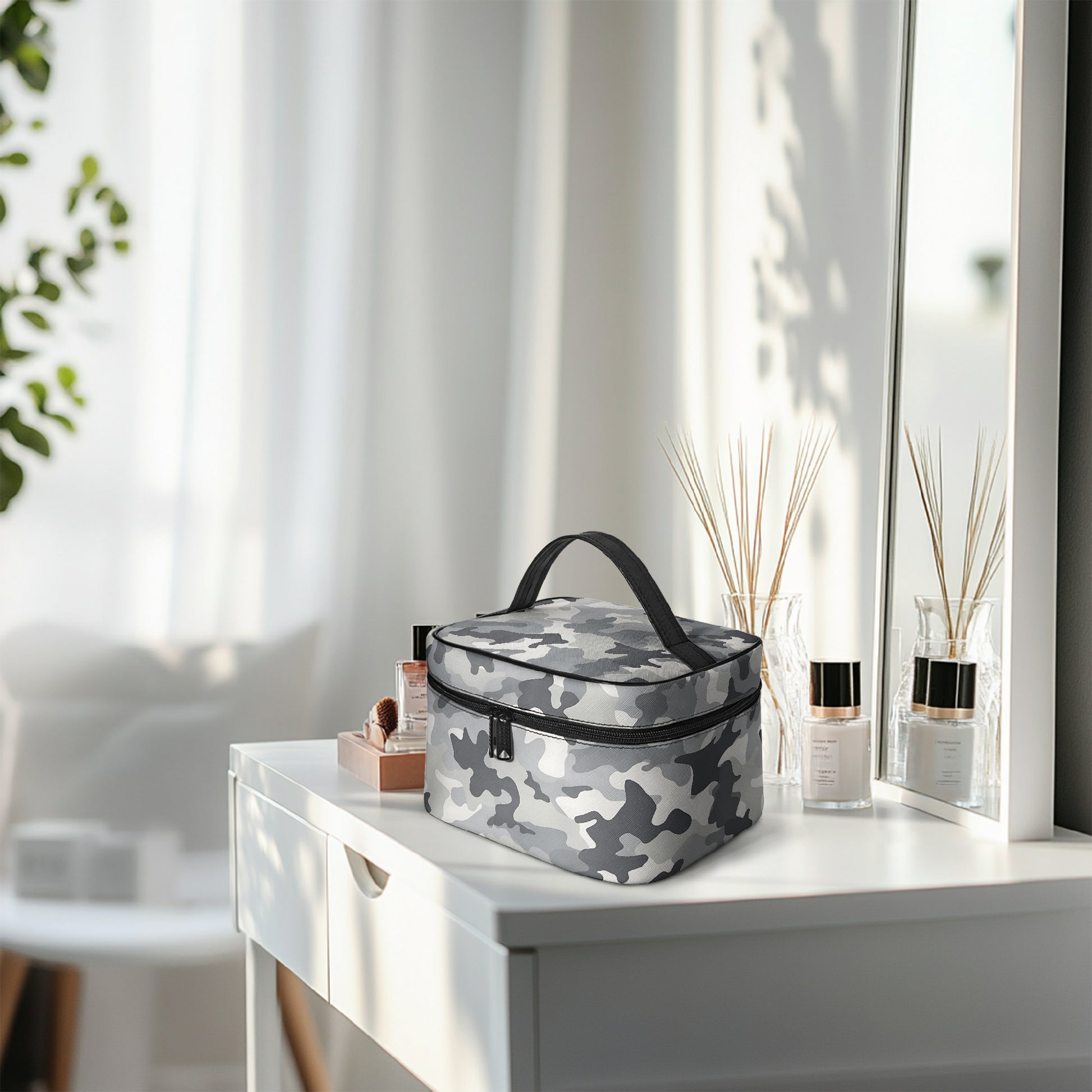 Große Kosmetiktasche - Grey Camouflage v2 Kosmetiktasche JLR Design