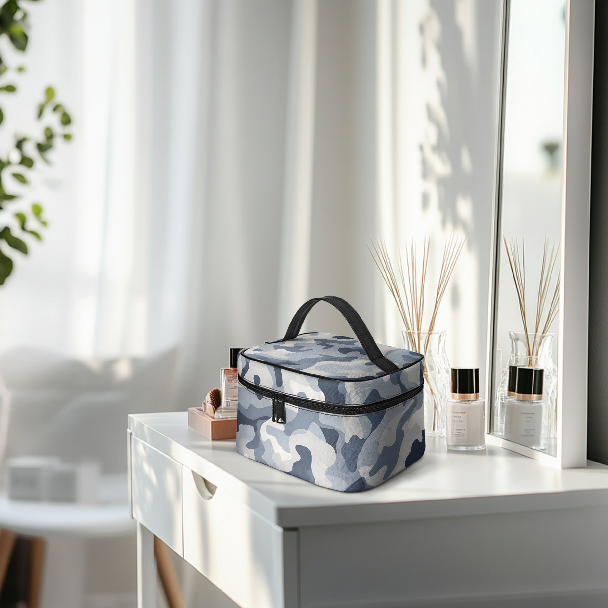 Große Kosmetiktasche - Grey Camouflage v4 Handbags JLR Design