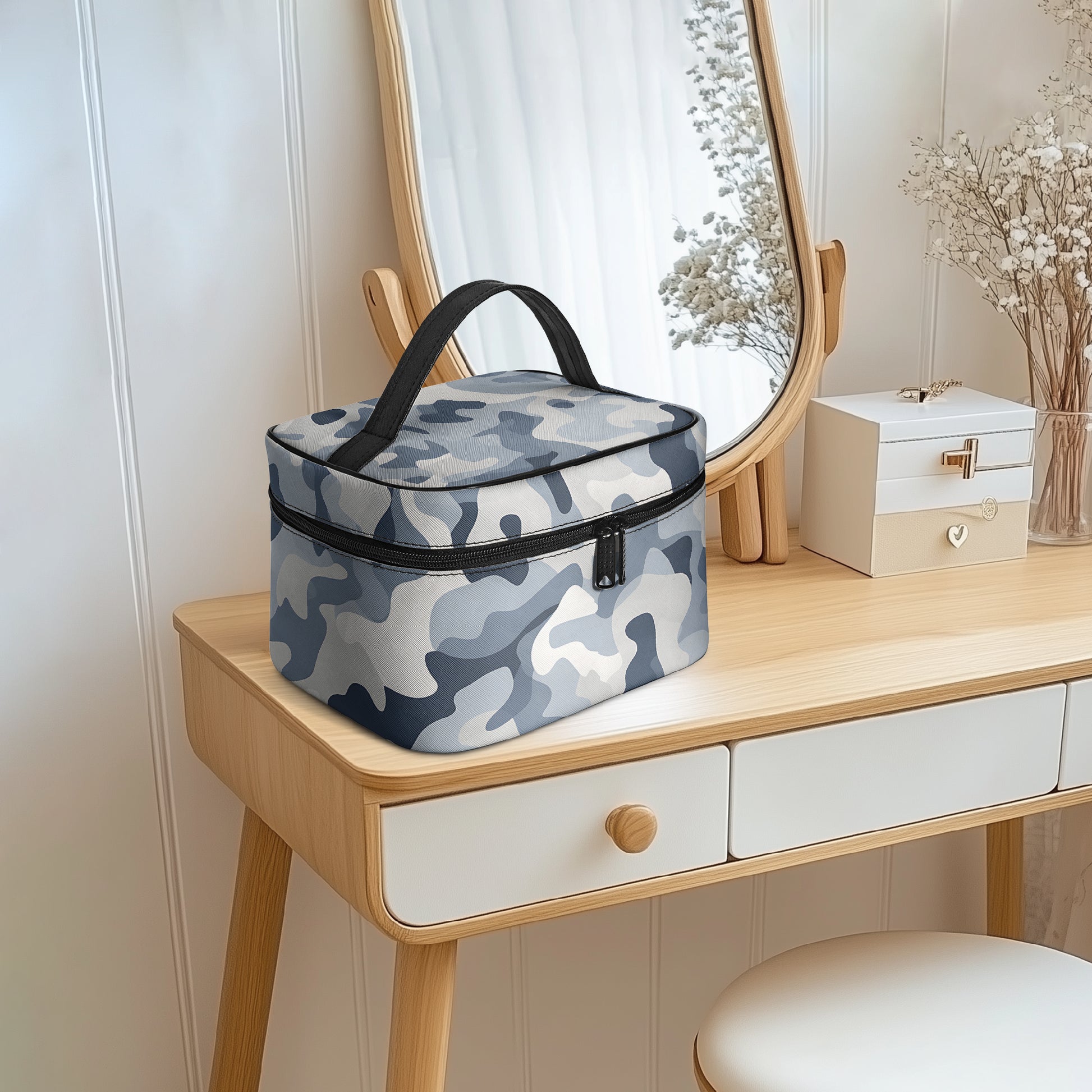Große Kosmetiktasche - Grey Camouflage v4 Handbags JLR Design