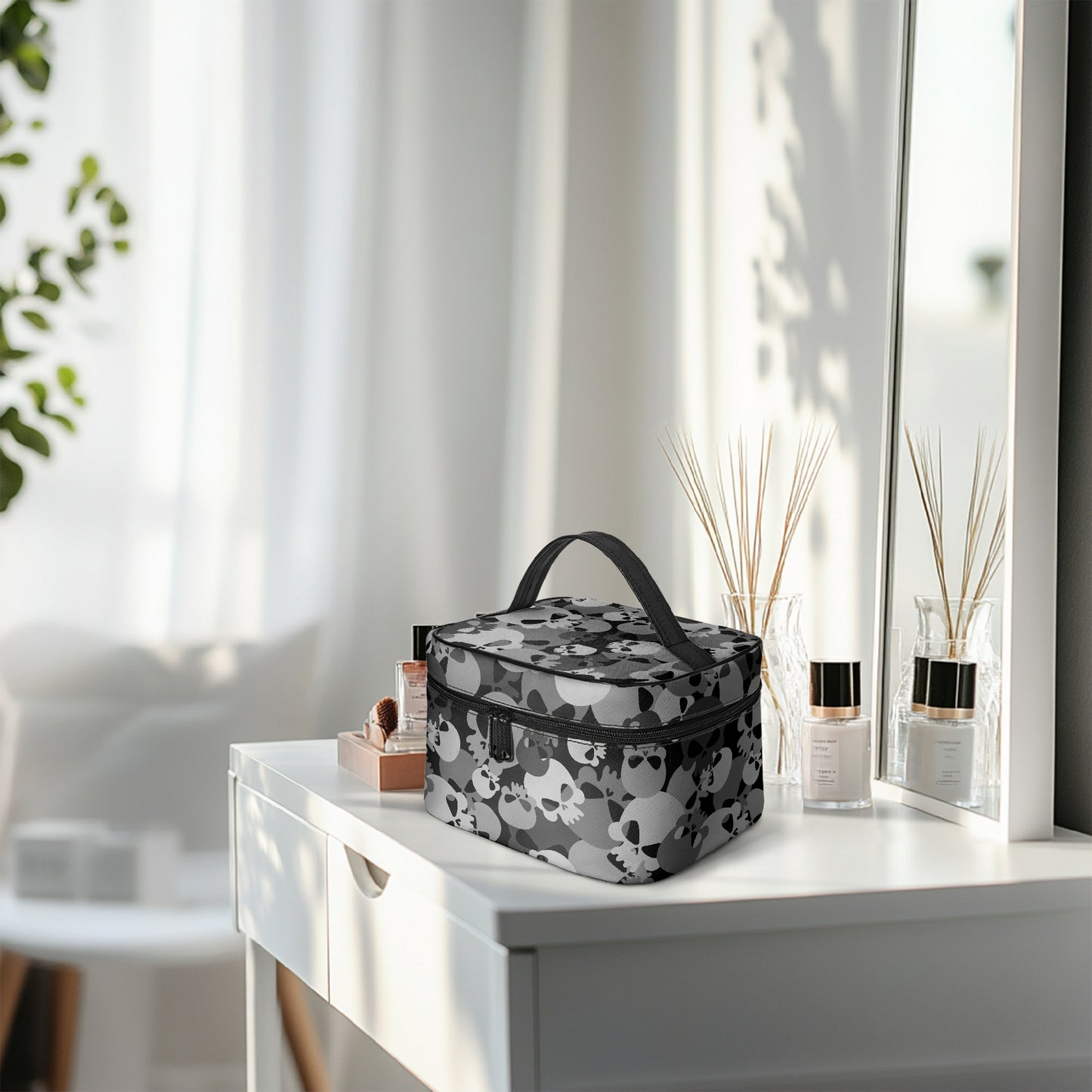 Große Kosmetiktasche - Grey Skull Handbags JLR Design