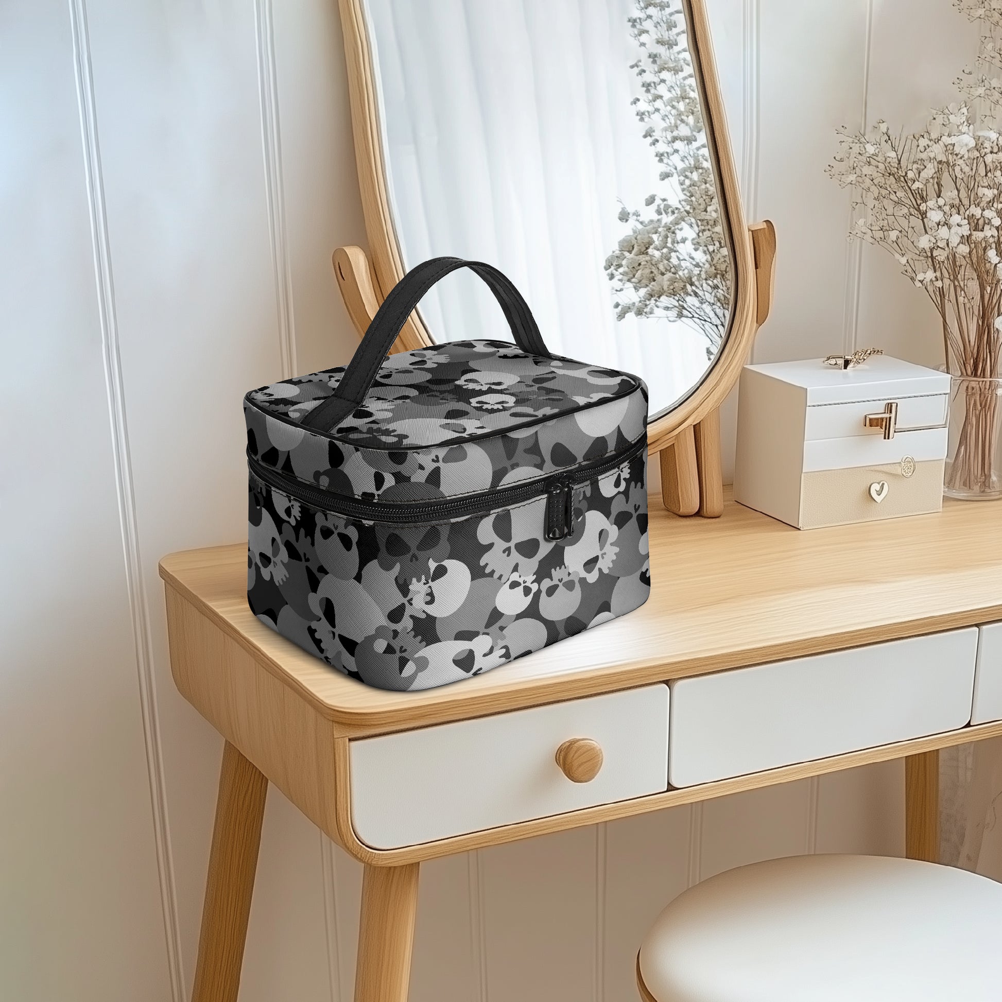 Große Kosmetiktasche - Grey Skull Handbags JLR Design
