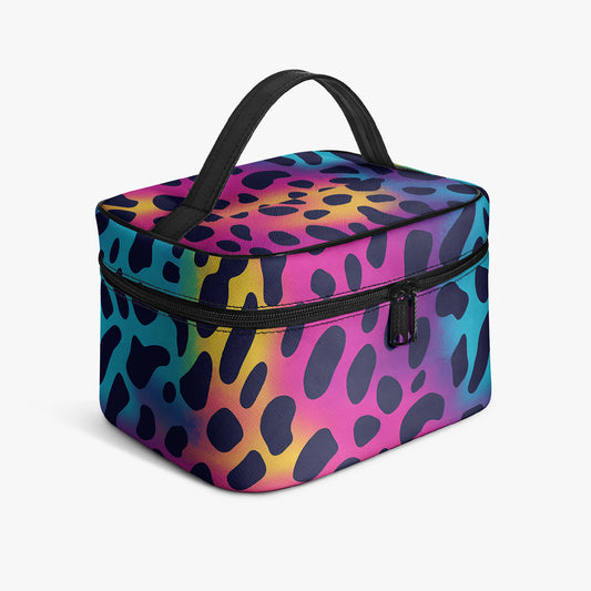 Große Kosmetiktasche - Neon Leopard Design Kosmetiktasche JLR Design