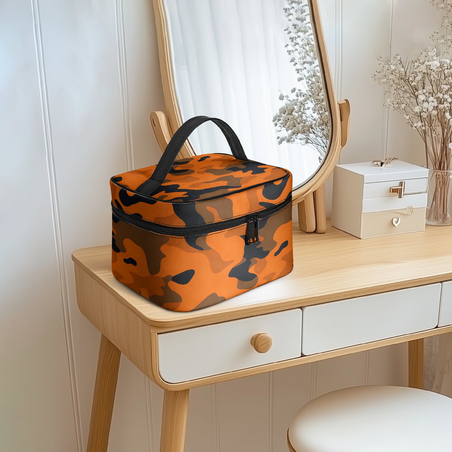 Große Kosmetiktasche - Orange Camouflage v3 Handbags JLR Design