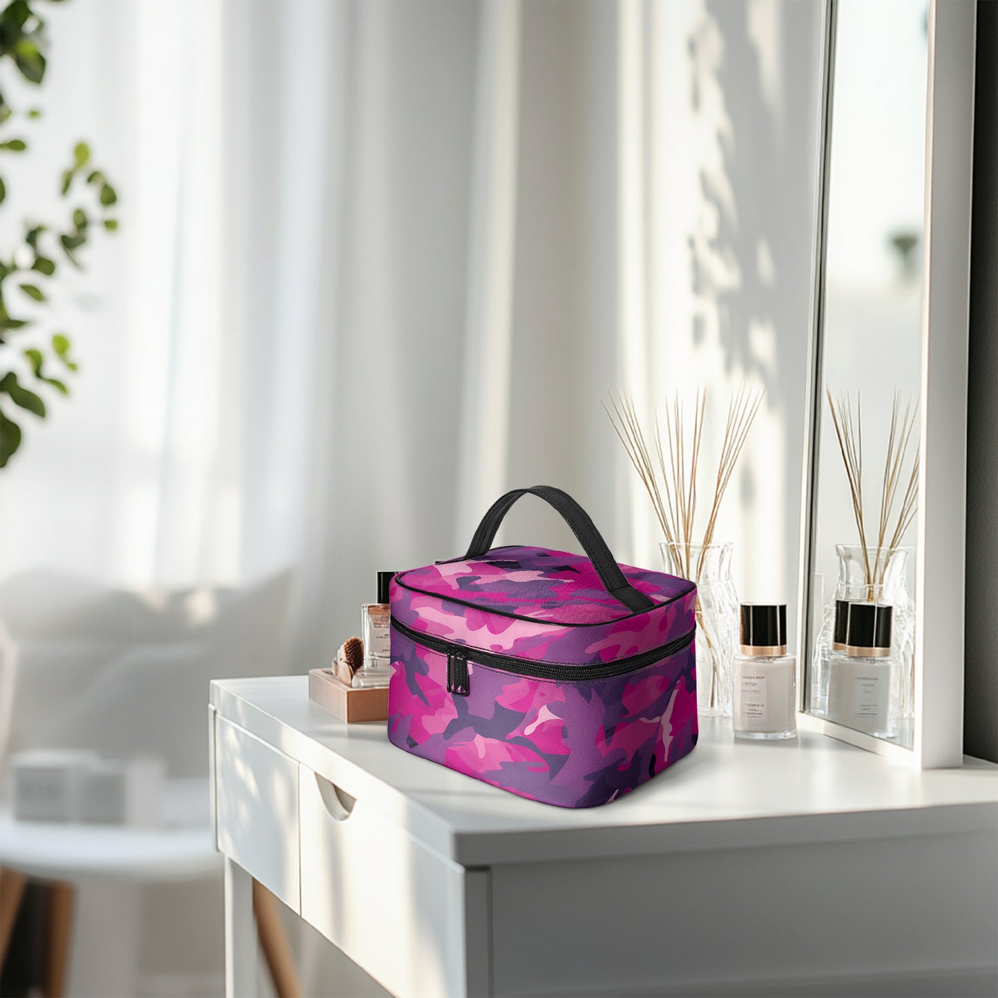 Große Kosmetiktasche - Pink Camouflage v3 Handbags JLR Design