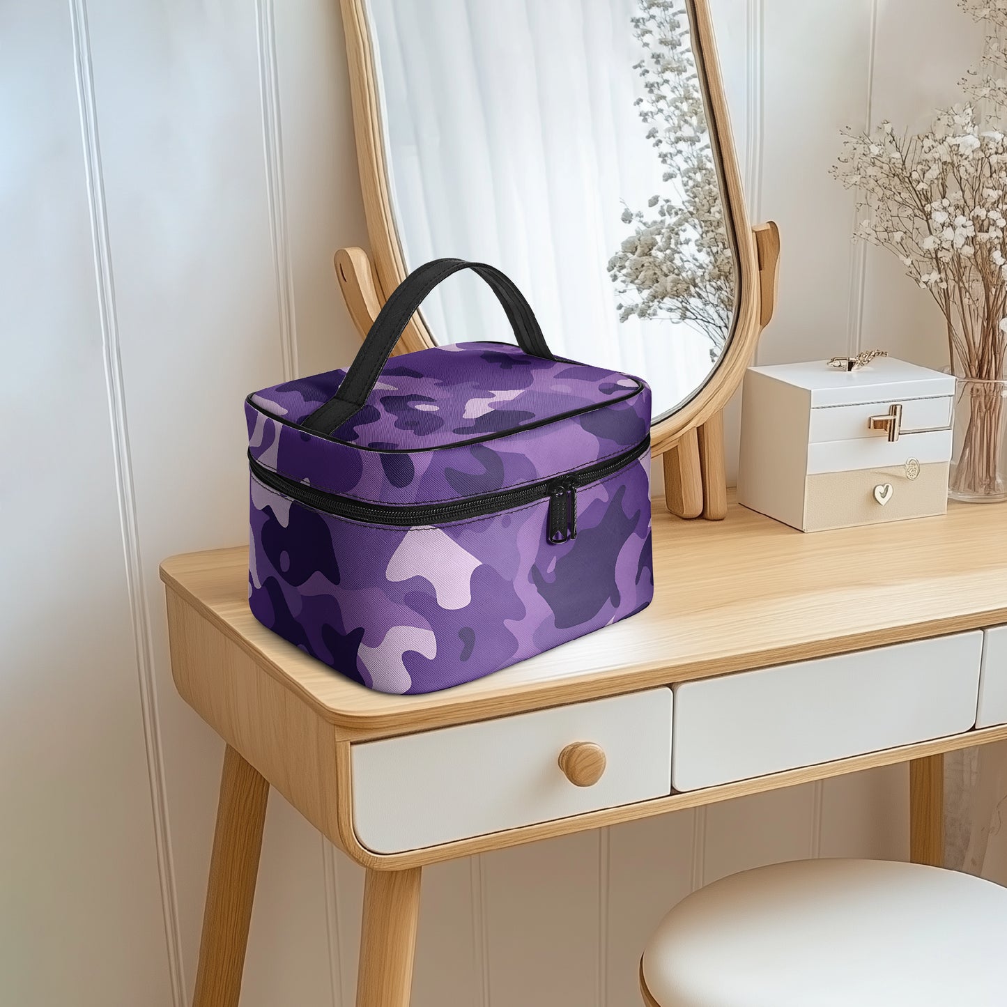 Große Kosmetiktasche - Purple Camouflage v2 Kosmetiktasche JLR Design