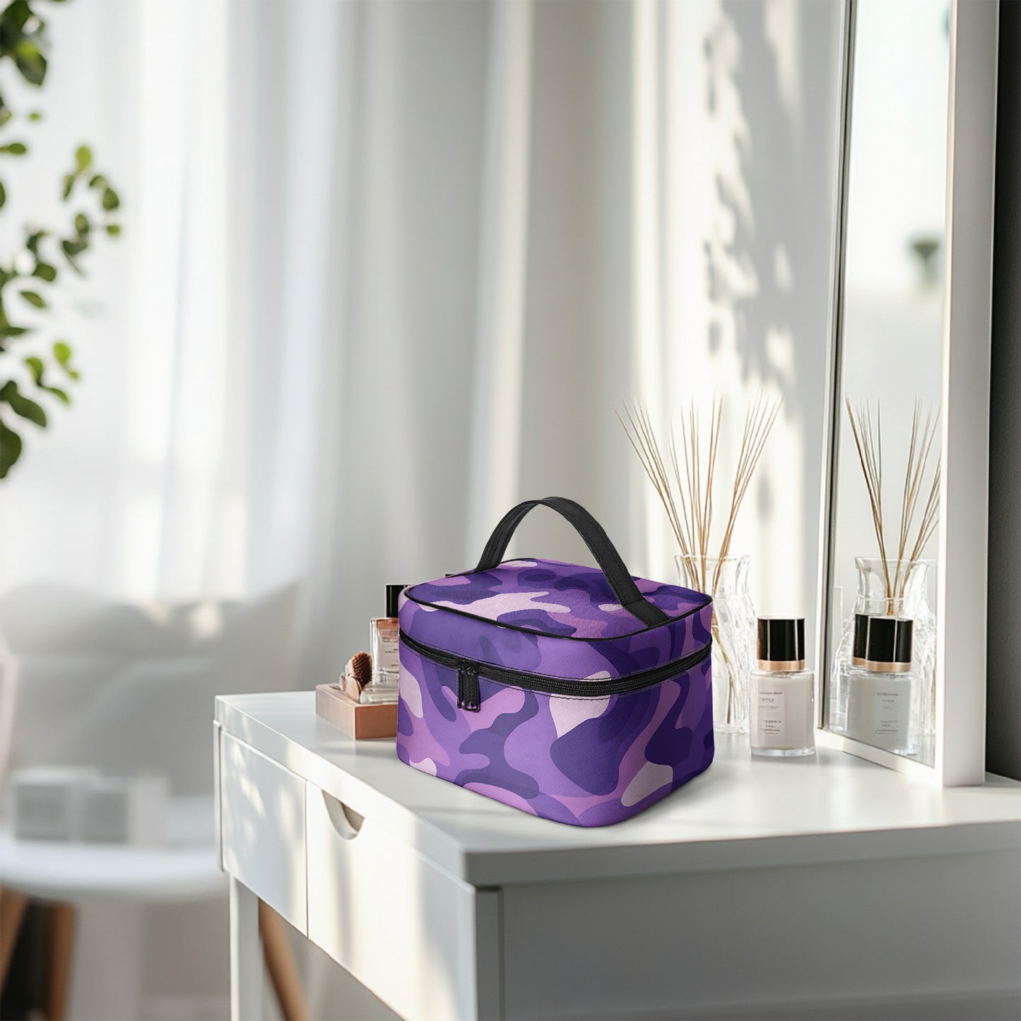 Große Kosmetiktasche - Purple Camouflage v3 Kosmetiktasche JLR Design