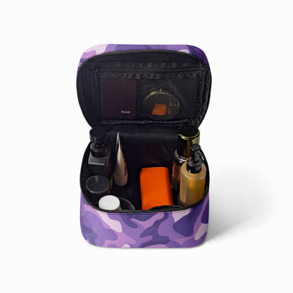 Große Kosmetiktasche - Purple Camouflage v3 Kosmetiktasche JLR Design