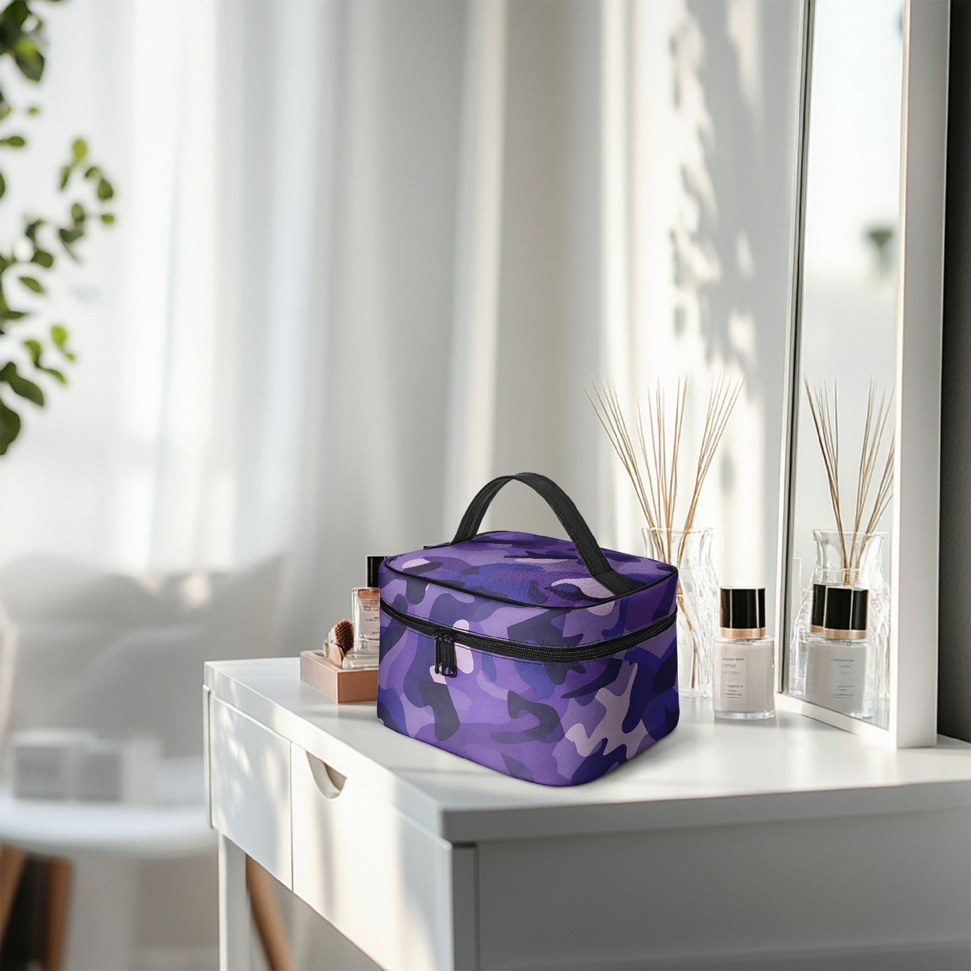 Große Kosmetiktasche - Purple Camouflage v4 Handbags JLR Design