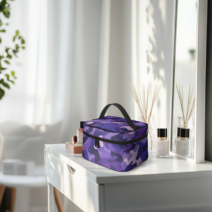 Große Kosmetiktasche - Purple Camouflage v4 Handbags JLR Design