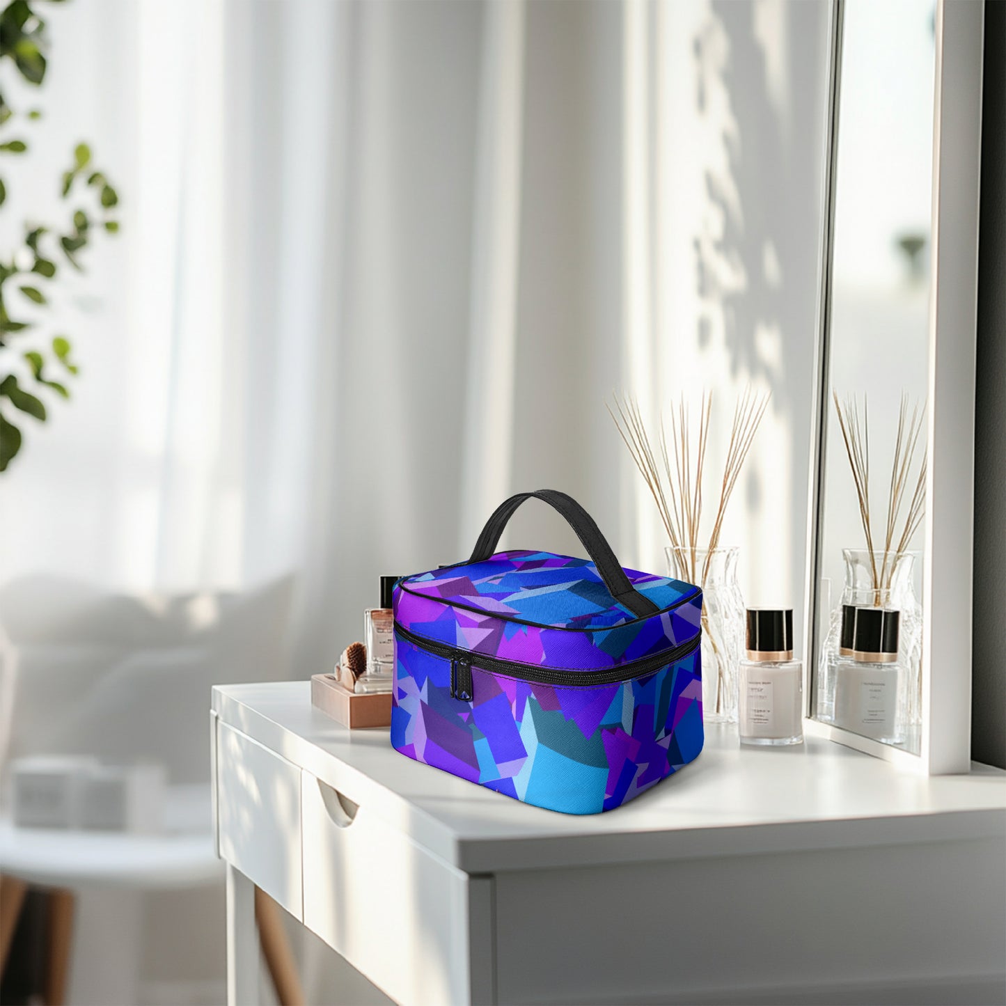 Große Kosmetiktasche - Purple Cube Kosmetiktasche JLR Design