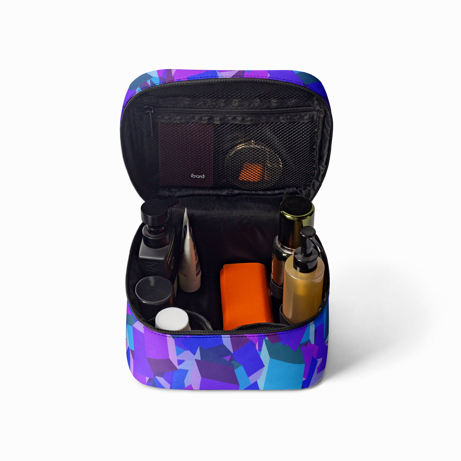 Große Kosmetiktasche - Purple Cube Kosmetiktasche JLR Design