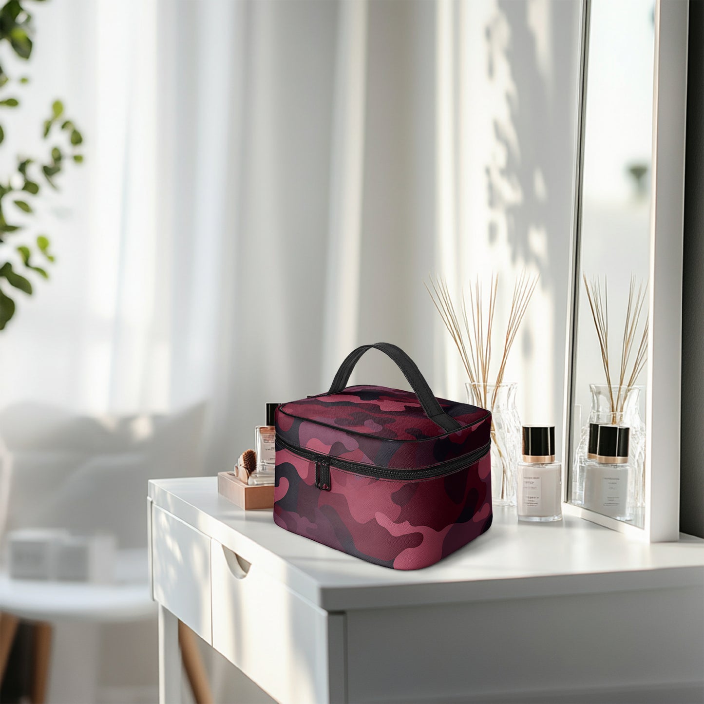 Große Kosmetiktasche - Red Camouflage v1 Kosmetiktasche JLR Design