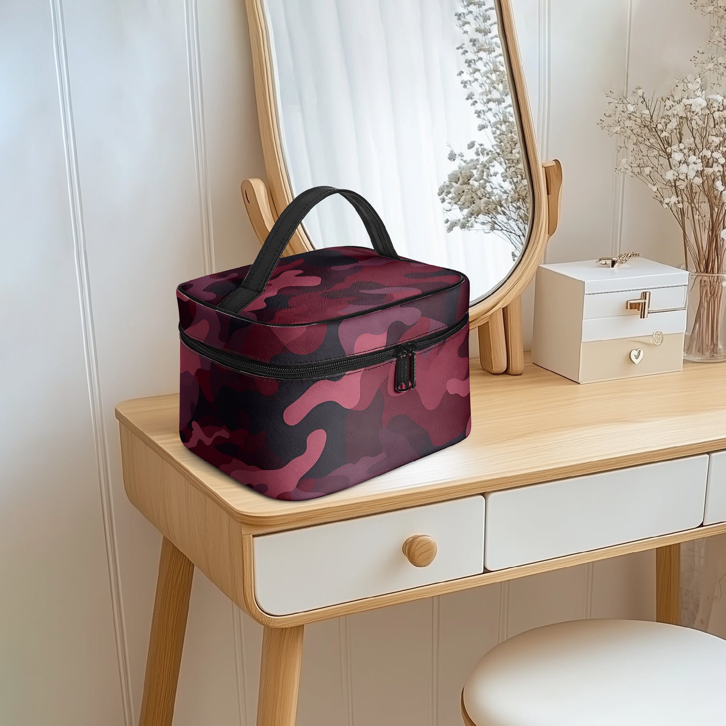 Große Kosmetiktasche - Red Camouflage v1 Kosmetiktasche JLR Design