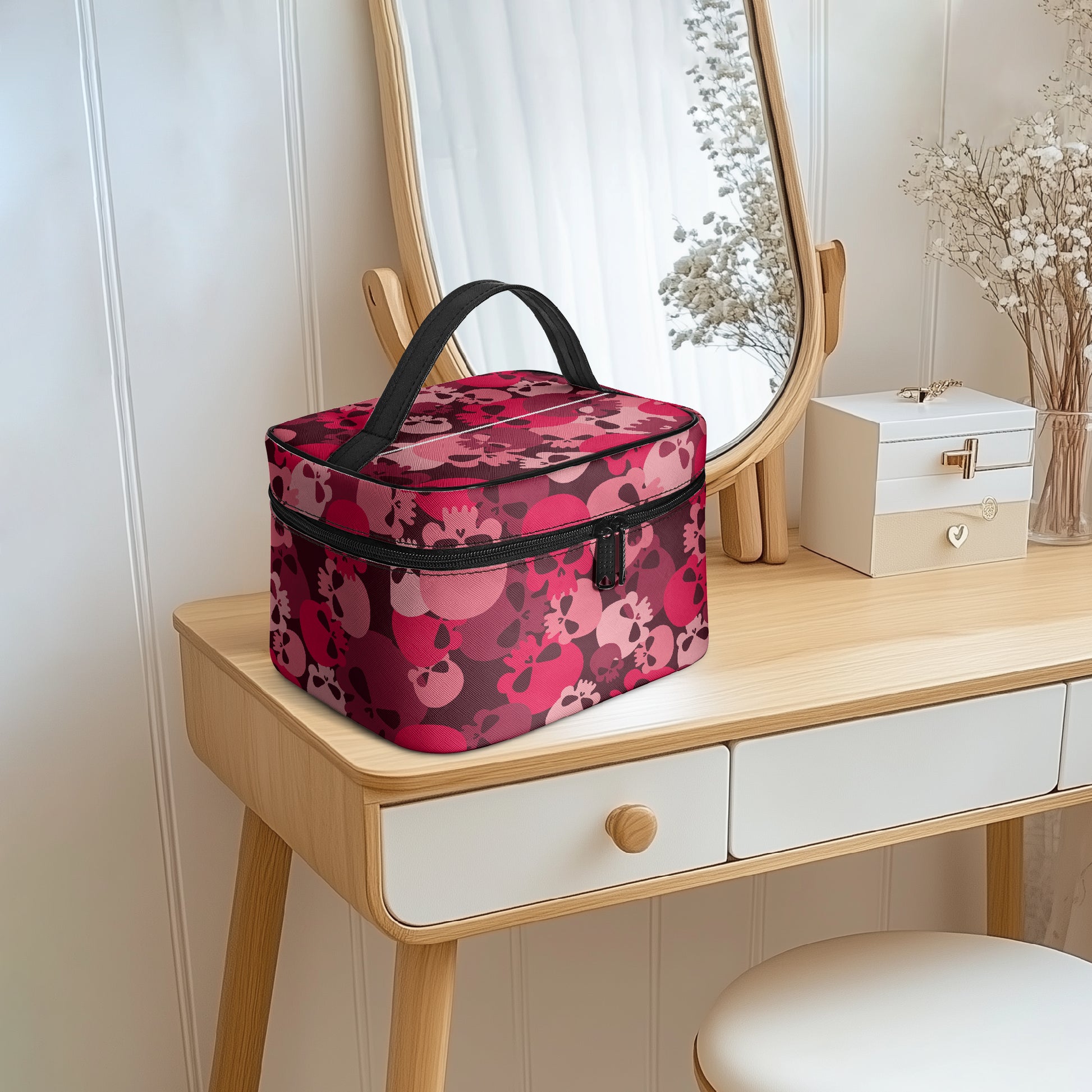 Große Kosmetiktasche - Red Skull Handbags JLR Design