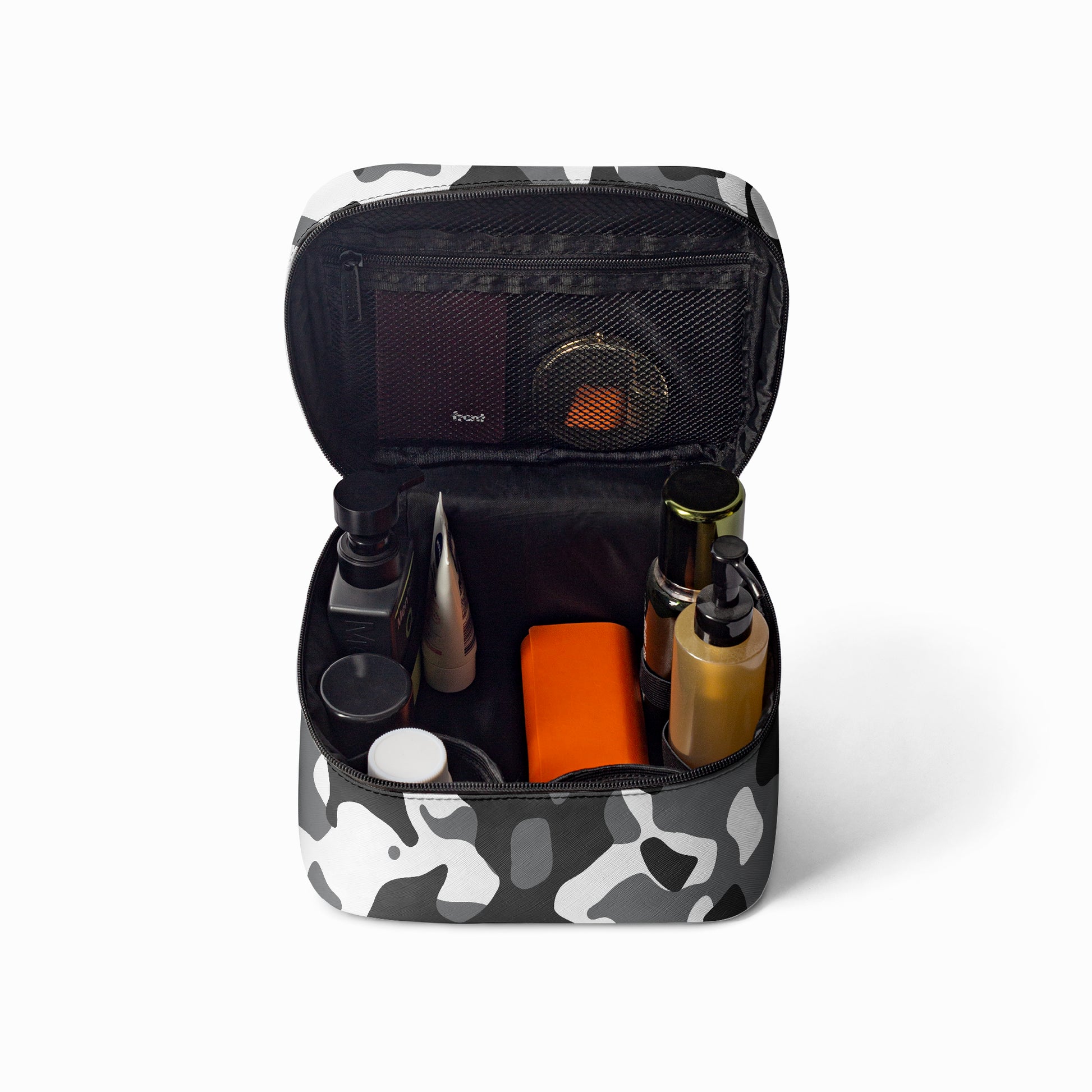 Große Kosmetiktasche - Schwarz Weiß Camouflage Handbags JLR Design