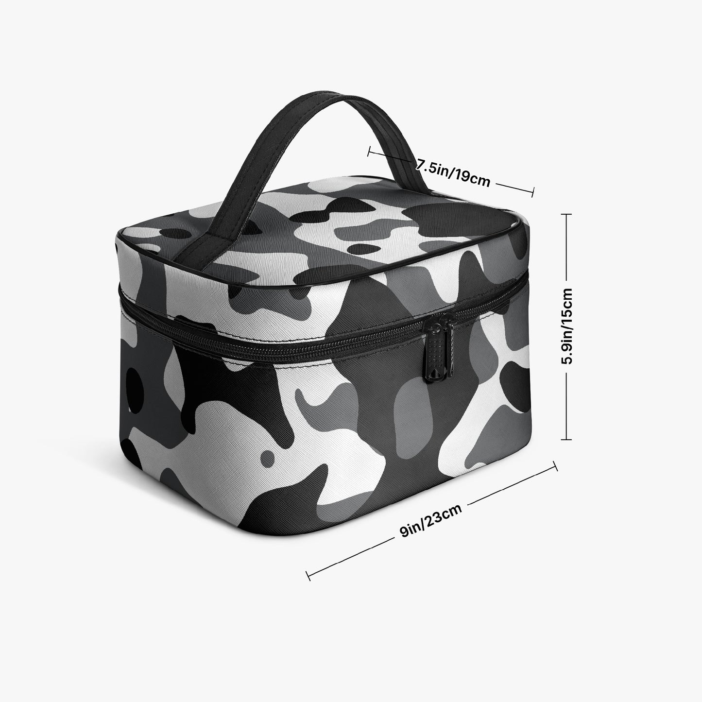 Große Kosmetiktasche - Schwarz Weiß Camouflage Handbags JLR Design