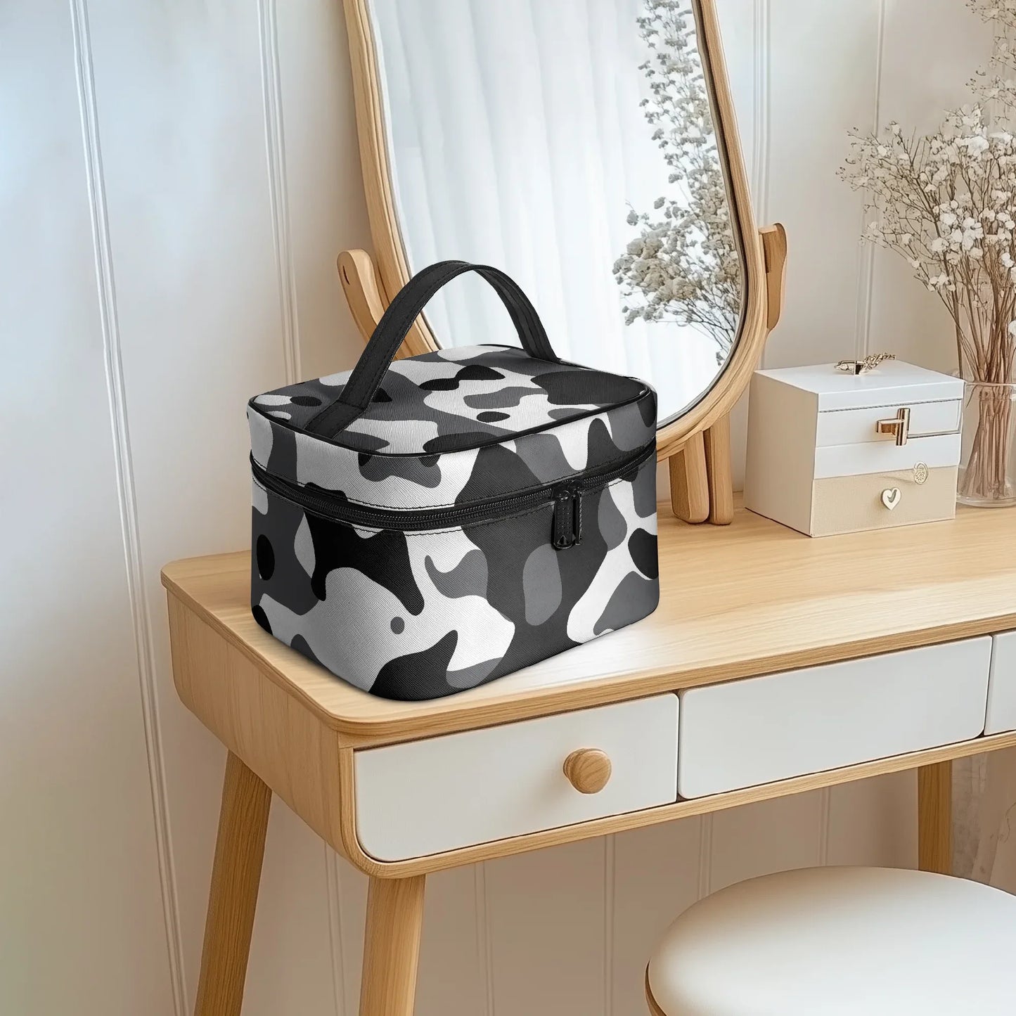 grosse-kosmetiktasche-schwarz-weiss-camouflage-handbags-jlr-design-5 - JLR Design