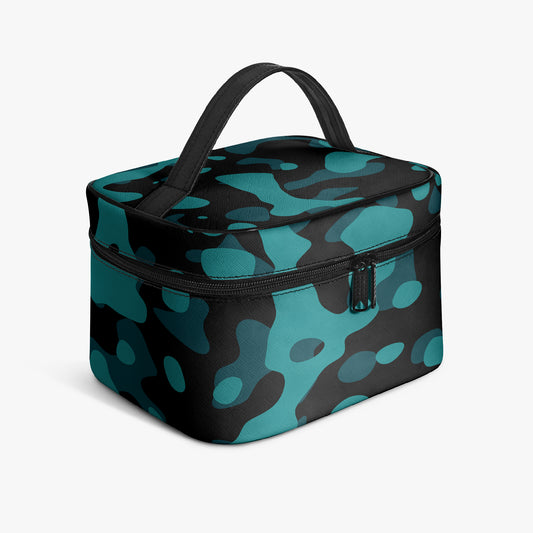 Große Kosmetiktasche - Türkis Camouflage Kosmetiktasche JLR Design